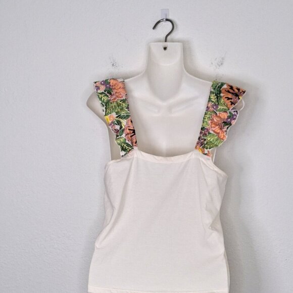 Anthropologie Tiny Marin Embroidered Tank Top Sz S Floral Boho Cottagecore - Picture 8 of 12